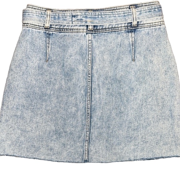PacSun Blue A-line Mini Skirt with Tie Front - Picture 4 of 6
